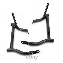 Gloss Black Saddlebag Guards Crash Bar For Harley Touring Street Glide 2009-2024