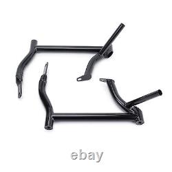 Gloss Black Saddlebag Guards Crash Bar For Harley Touring Street Glide 2009-2024