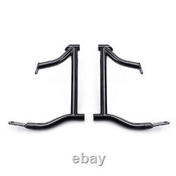 Gloss Black Saddlebag Guards Crash Bar For Harley Touring Street Glide 2009-2024