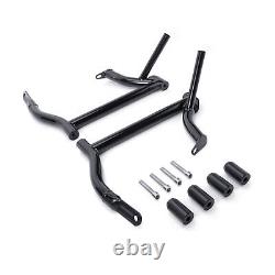 Gloss Black Saddlebag Guards Crash Bar For Harley Touring Street Glide 2009-2024