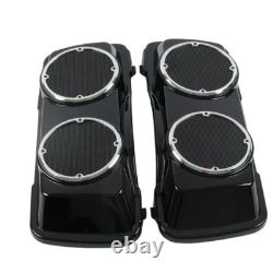 Glossy Black ABS Dual 6.5 Speaker Lids for 1994 2013 Harley Touring