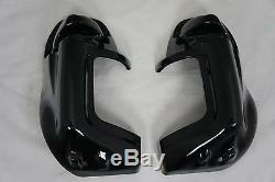 Glossy Vivid Black for Harley Davidson Touring Lower vented Fairing