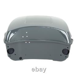 Gunship Gray King Trunk Mount Rack Pad Fit For Harley Touring 2014-Up