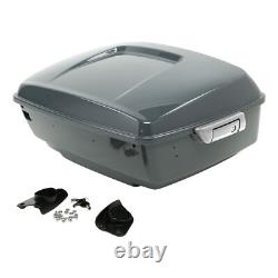 Gunship Gray King Trunk Mount Rack Pad Fit For Harley Touring 2014-Up