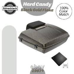 HARD CANDY BLACK GOLD Advanblak For 97+ Harley/Softail Rushmore Razor Tour Pack