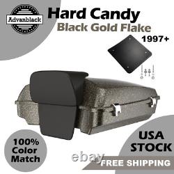 HARD CANDY BLACK GOLD Advanblak For 97+ Harley/Softail Rushmore Razor Tour Pack