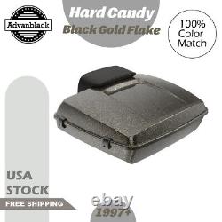HARD CANDY BLACK GOLD Advanblak For 97+ Harley/Softail Rushmore Razor Tour Pack