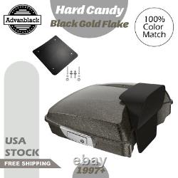 HARD CANDY BLACK GOLD Advanblak Rushmore Razor Tour Pack For 97+ Harley/Softail