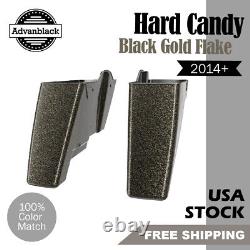 HARD CANDY BLACK GOLD FLAKE Advanblack No Cutout Stretched Saddlebag Fits Harley