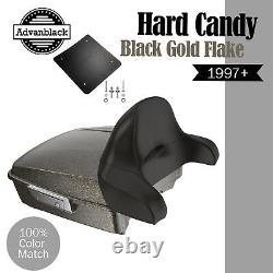 HARD CANDY BLACK GOLD Rushmore Chopped Tour Pack Wrap Around For Harley/Softail