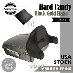 HARD CANDY BLACK GOLD Rushmore Chopped Tour Pack Wrap Around For Harley/Softail