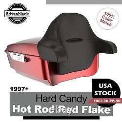HARD CANDY HOT ROD RED Advanblack Fit 97+ Harley/Softail Rushmore King Tour Pack
