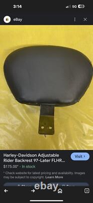 HARLEY DAVIDSON TOURING/DRIVER/RIDER Backrest 97-'12. HARLEY TOURING/GEAR BAG