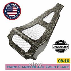 Hard Candy Black Gold Flake Chin Spoiler For Air-Cooled Harley Touring 2009-2016