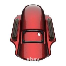 Hard Candy Hot Rod Red Flake Dominator Stretched Rear Fender Fits 2014+ Harley