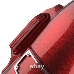 Hard Candy Hot Rod Red Flake Dominator Stretched Rear Fender Fits 2014+ Harley