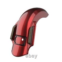 Hard Candy Hot Rod Red Flake Dominator Stretched Rear Fender Fits 2014+ Harley