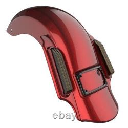 Hard Candy Hot Rod Red Flake Dominator Stretched Rear Fender Fits 2014+ Harley