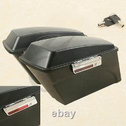 Hard Saddle bags Trunk withLid Latch & Key For Harley Touring Road King FLHR 94-13