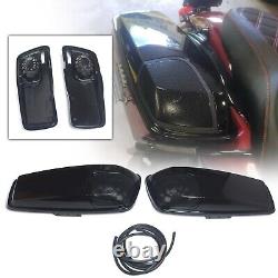 Hard Saddlebag Lids Speaker Cutouts For Harley Touring Road King Glide 2014-2024