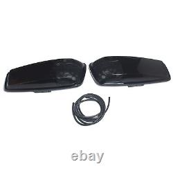 Hard Saddlebag Lids Speaker Cutouts For Harley Touring Road King Glide 2014-2024