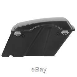 Hard Saddlebags Bag Trunk with Lid Latch Keys For Harley Touring Road King 94-13