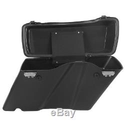 Hard Saddlebags Bag Trunk with Lid Latch Keys For Harley Touring Road King 94-13