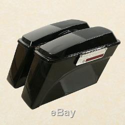 Hard Saddlebags Trunk withSpeaker Lid Latch Fit For Harley Touring Road King 94-13