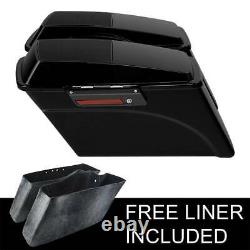 Hard Saddlebags with 6x9 Speaker Lids+Black Latch Fit For Harley Touring 94-13 12