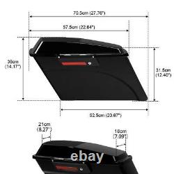 Hard Saddlebags with 6x9 Speaker Lids+Black Latch Fit For Harley Touring 94-13 12