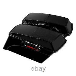 Hard Saddlebags with 6x9 Speaker Lids+Black Latch Fit For Harley Touring 94-13 12