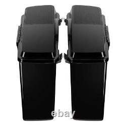 Hard Saddlebags with 6x9 Speaker Lids+Black Latch Fit For Harley Touring 94-13 12