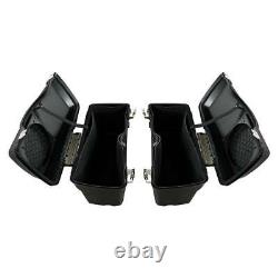 Hard Saddlebags with 6x9 Speaker Lids+Black Latch Fit For Harley Touring 94-13 12