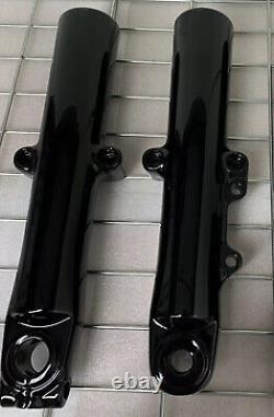 Harley Custom SINGLE DISC Touring GLOSS BLACK Fork Slider 2014 -21 EXCHANGE