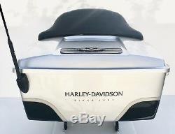 Harley Davidson 100 Anniversary Vivid Black Silver Tour Pack Pak Touring Trunk