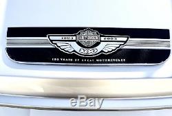 Harley Davidson 100 Anniversary Vivid Black Silver Tour Pack Pak Touring Trunk