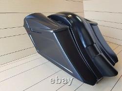 Harley Davidson 6down 9back Extended Bags/fender With 8x8 Lids Touring 97-2013