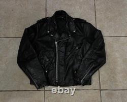 Harley Davidson Jacket Mens 42 Regular Black Leather AMF Cycle Champ Vintage