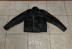 Harley Davidson Jacket Mens 42 Regular Black Leather AMF Cycle Champ Vintage