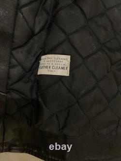 Harley Davidson Jacket Mens 42 Regular Black Leather AMF Cycle Champ Vintage