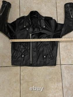 Harley Davidson Jacket Mens 42 Regular Black Leather AMF Cycle Champ Vintage