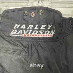 Harley Davidson Motorcycle Riding Pants Mens Medium Black Nylon Waterproof Biker