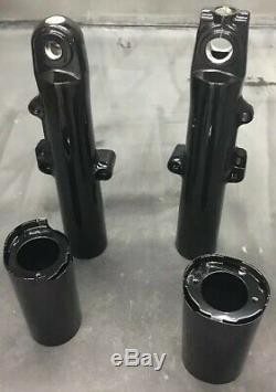 Harley Davidson STREET GLIDE Lower Fork Tube Sliders Legs 2014-2020 GLOSS BLACK