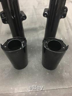 Harley Davidson STREET GLIDE Lower Fork Tube Sliders Legs 2014-2020 GLOSS BLACK