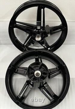 Harley NEW 2024 FLTRK Road Glide rims CUSTOM Black OEM Touring Wheels EXCHANGE