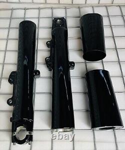 Harley TOURING ELECTRA GLIDE 2000 FLHX BLACK Slider Fork Legs COVERS OUTRIGHT