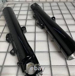 Harley TOURING ELECTRA GLIDE 2000 FLHX BLACK Slider Fork Legs COVERS OUTRIGHT