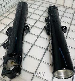 Harley TOURING ELECTRA GLIDE 2000 FLHX BLACK Slider Fork Legs COVERS OUTRIGHT