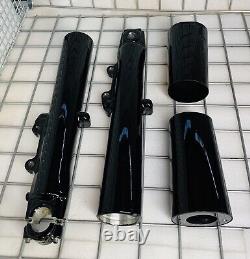 Harley TOURING STREET GLIDE 2000 FLHX BLACK Slider Fork Legs COVERS (EXCHANGE)