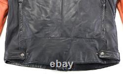 Harley davidson mens jacket XL Tall XLT black leather Classic Cruiser armor bar